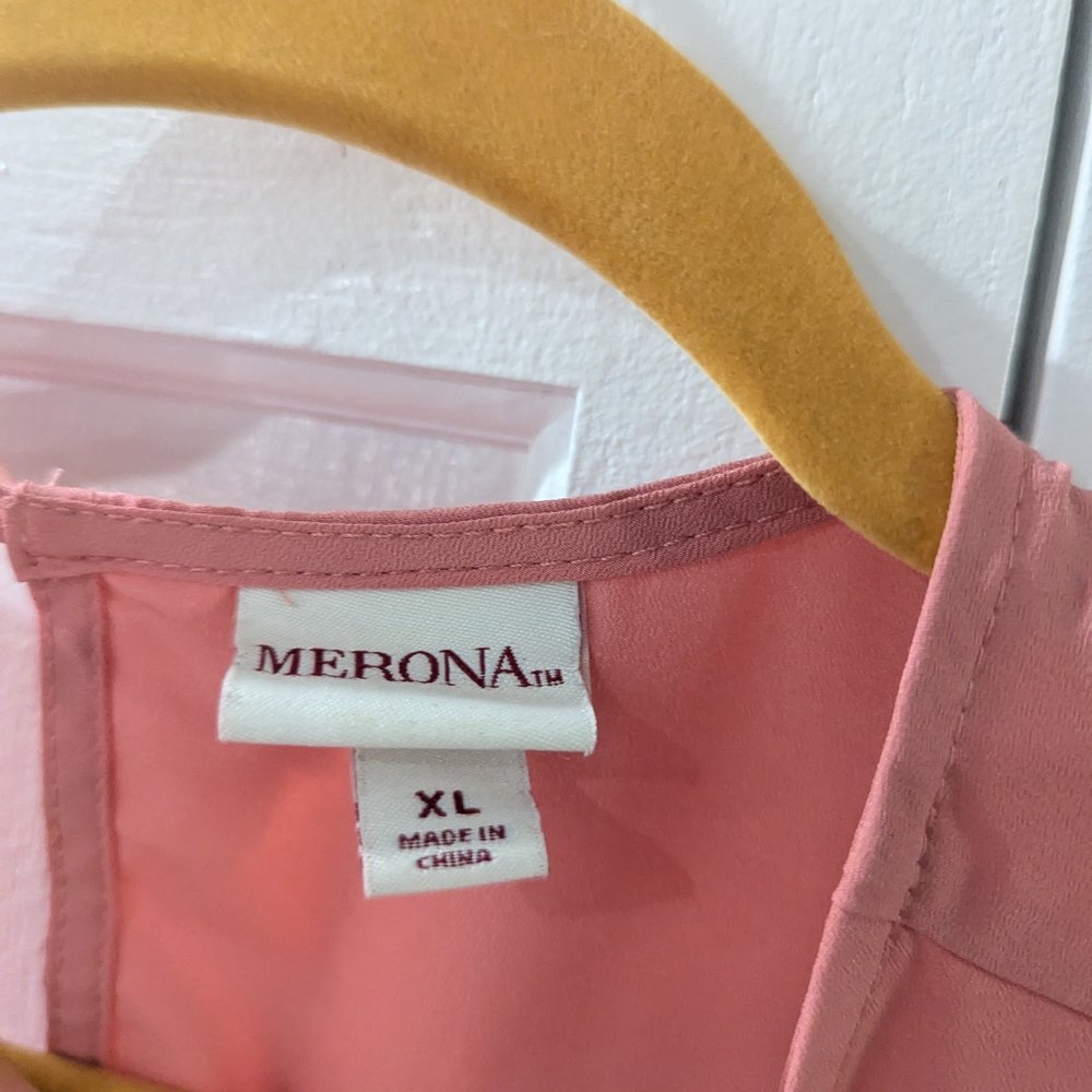 Merona Pink Ruffle Tank Top - Picture 3 of 3